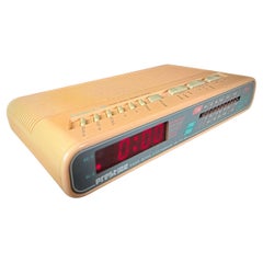 Vintage Pink Electronic Alarm Clock Radio - Prestige Model No. 736 FM/AM, 2Y117