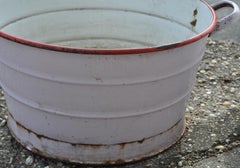 Vintage Pink Farmhouse Enamel Bowl
