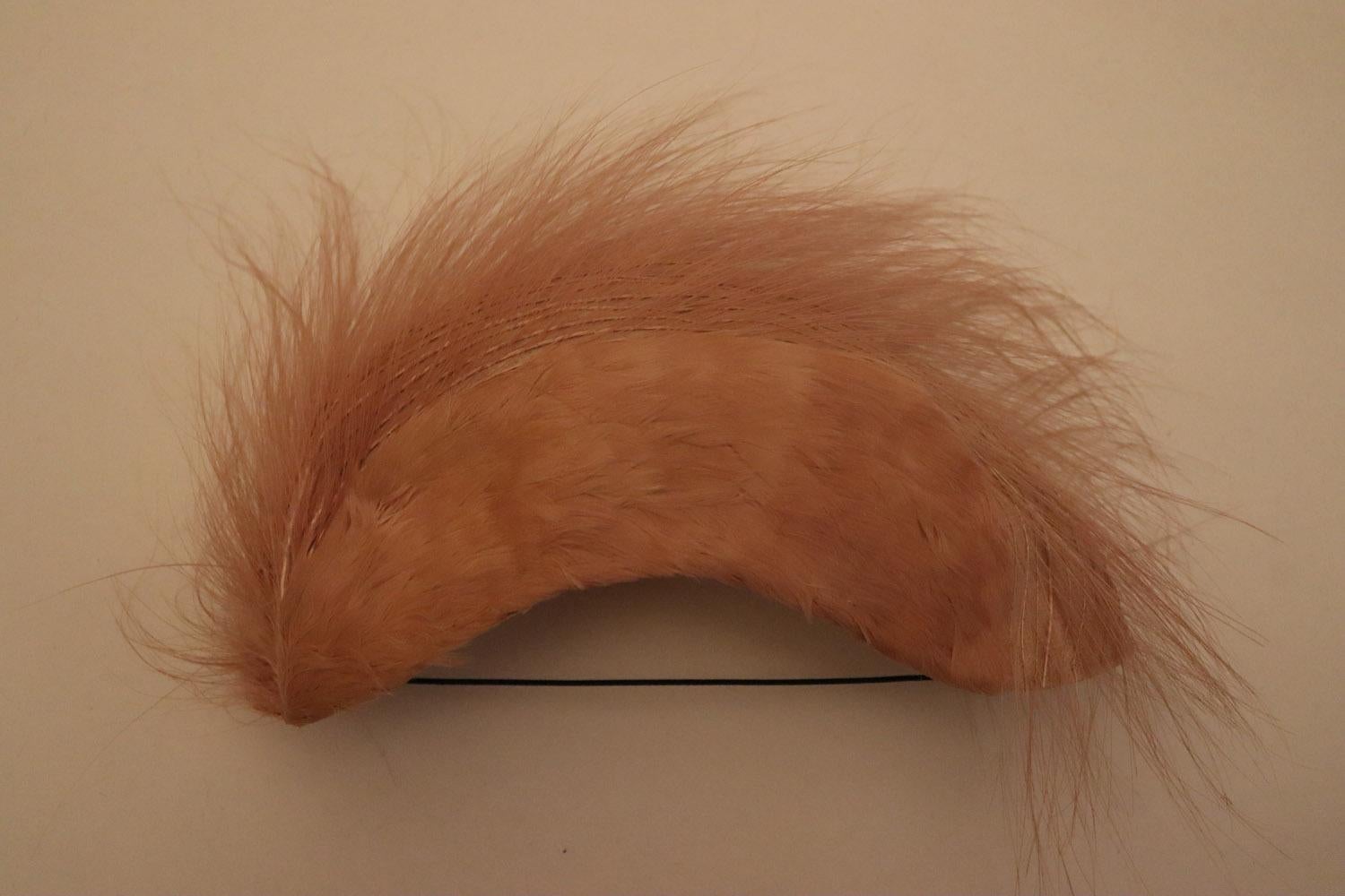 Women's or Men's Vintage Pink Feather Headpiece For Sale