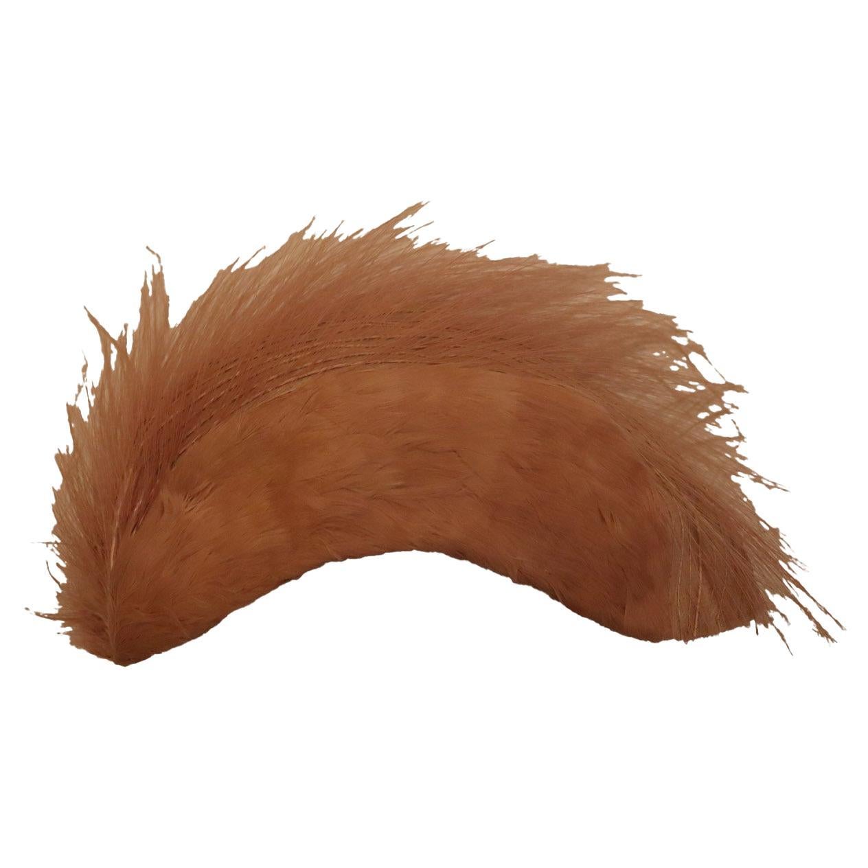 Vintage Pink Feather Headpiece For Sale