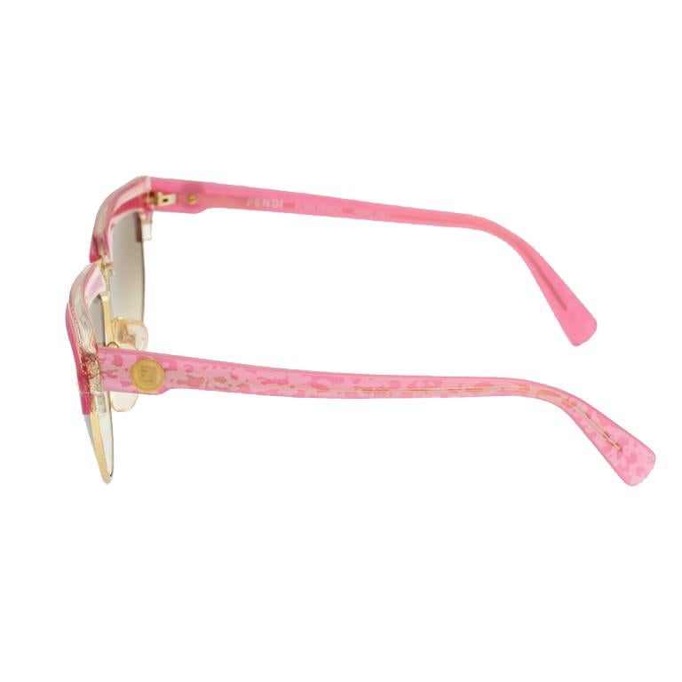 Beige Lunettes de soleil vintage rose de Fendi en vente