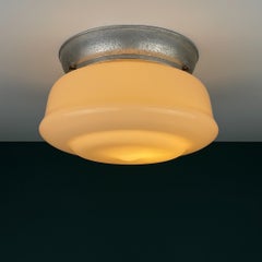 Vintage pink glass ceiling lamp, Italy 1950s