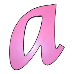 Vintage Pink Letter 'A' Gas Station Sign