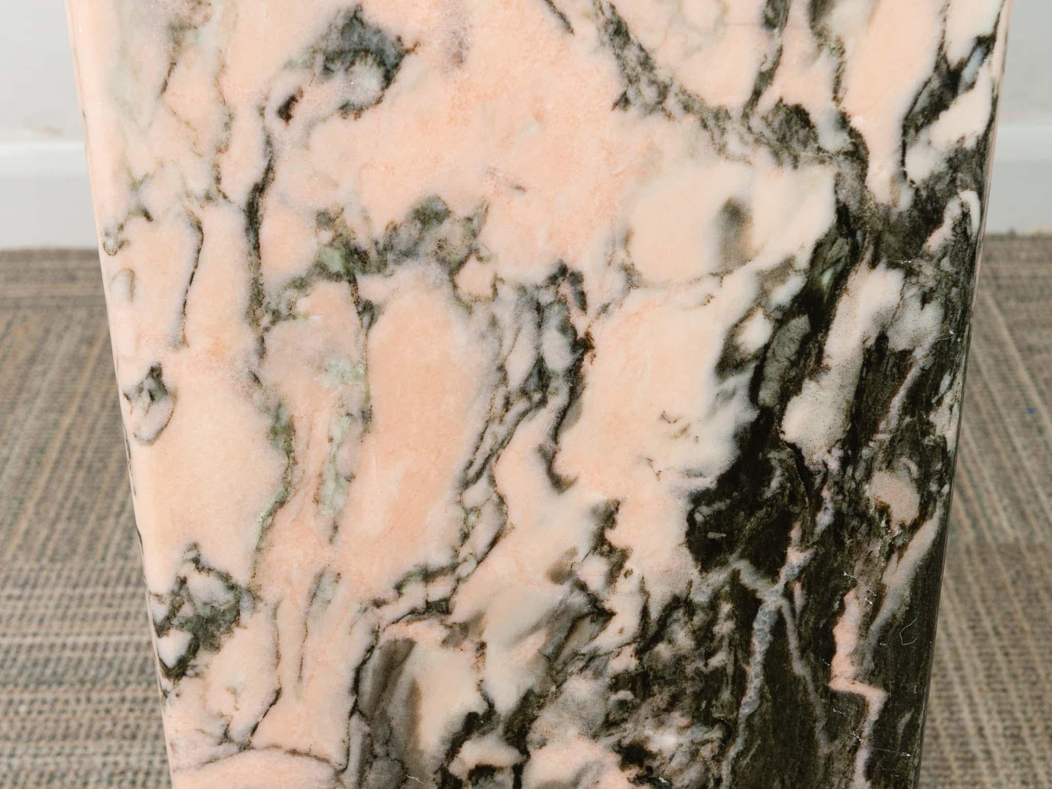 Vintage Pink Marble Rectangular Plinth 2
