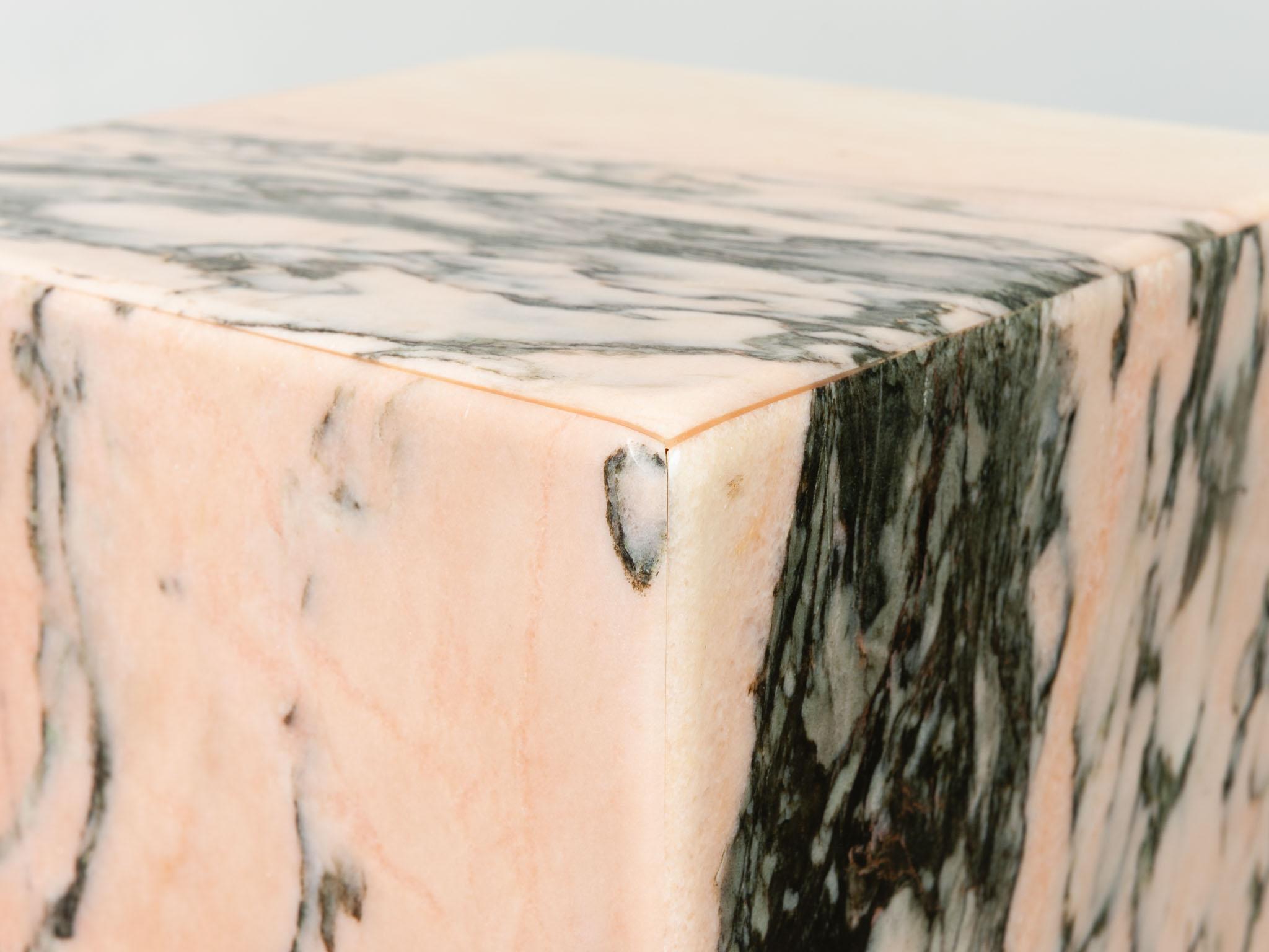 Vintage Pink Marble Rectangular Plinth 3