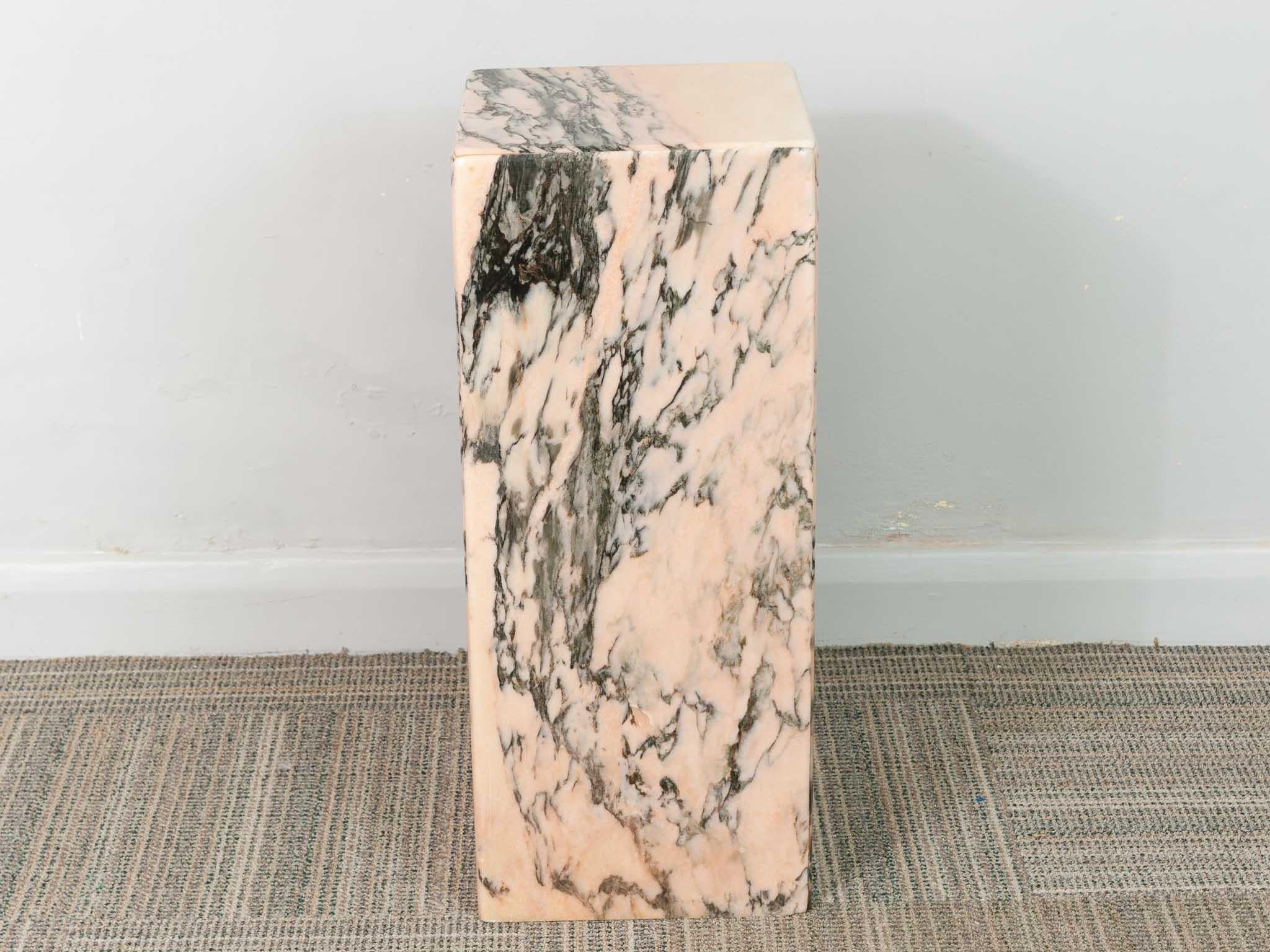 pink marble plinth