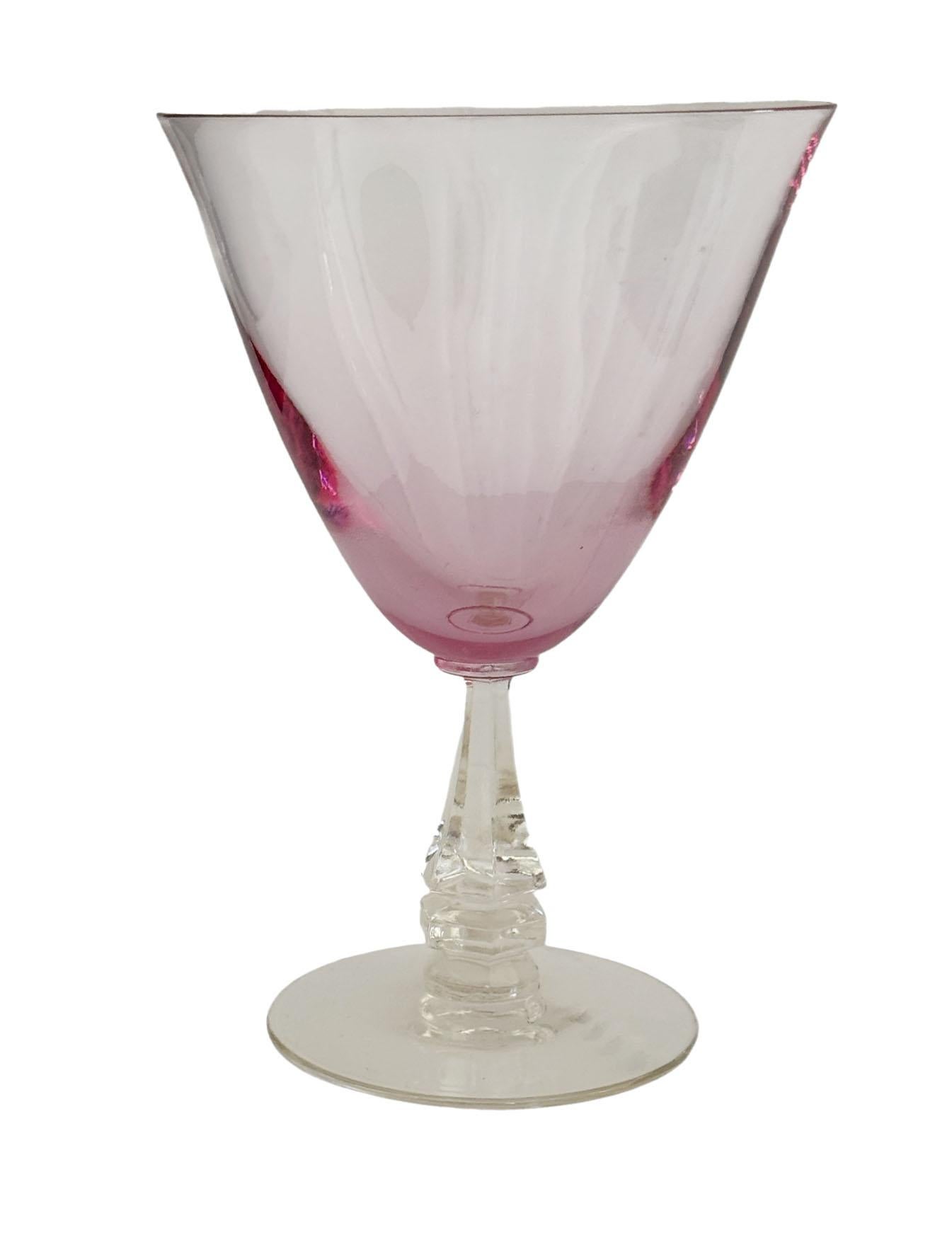 Bicchieri da Martini rosa vintage in vendita 1