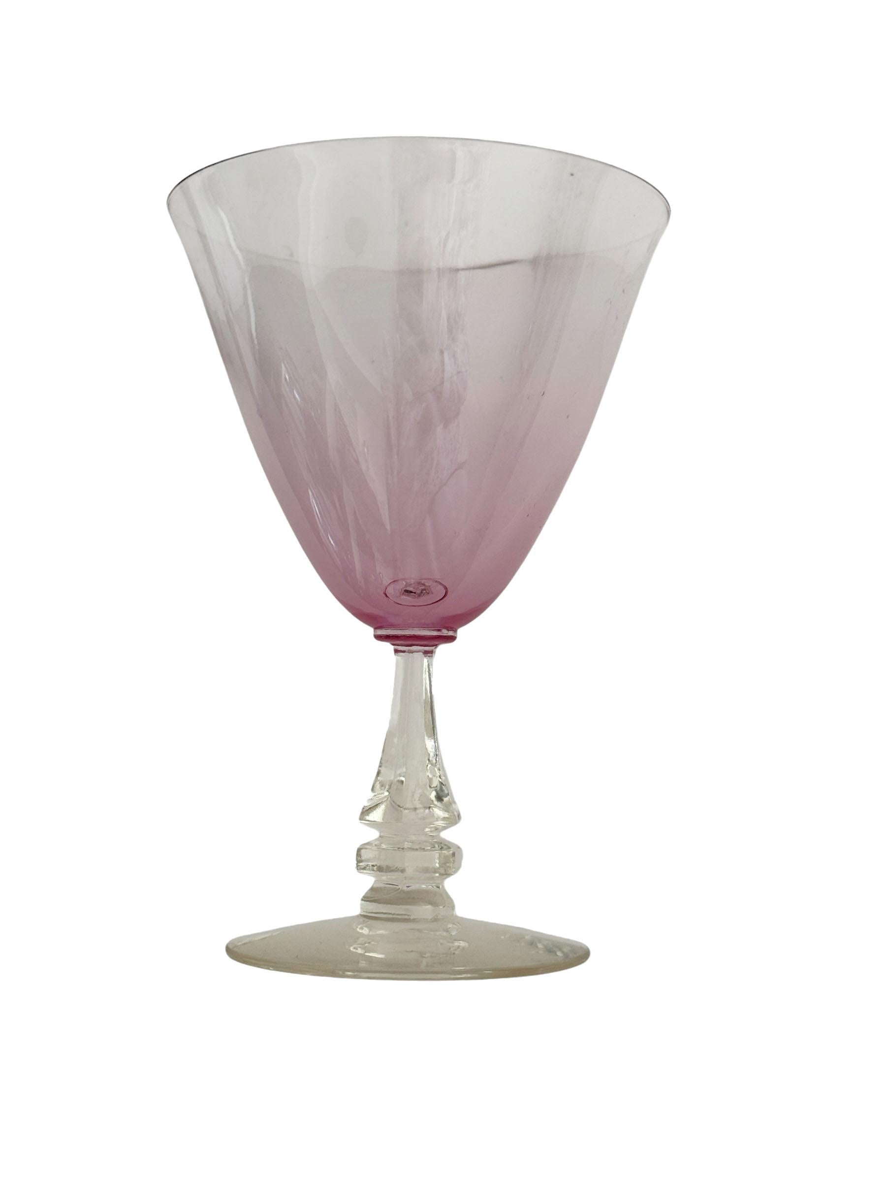 Bicchieri da Martini rosa vintage in vendita 2