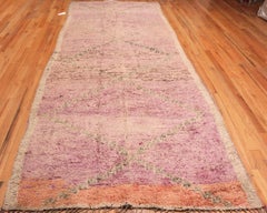 Nazmiyal Collection Vintage Pink Moroccan Rug 5 ft. 8 in x 13 ft. 10 in