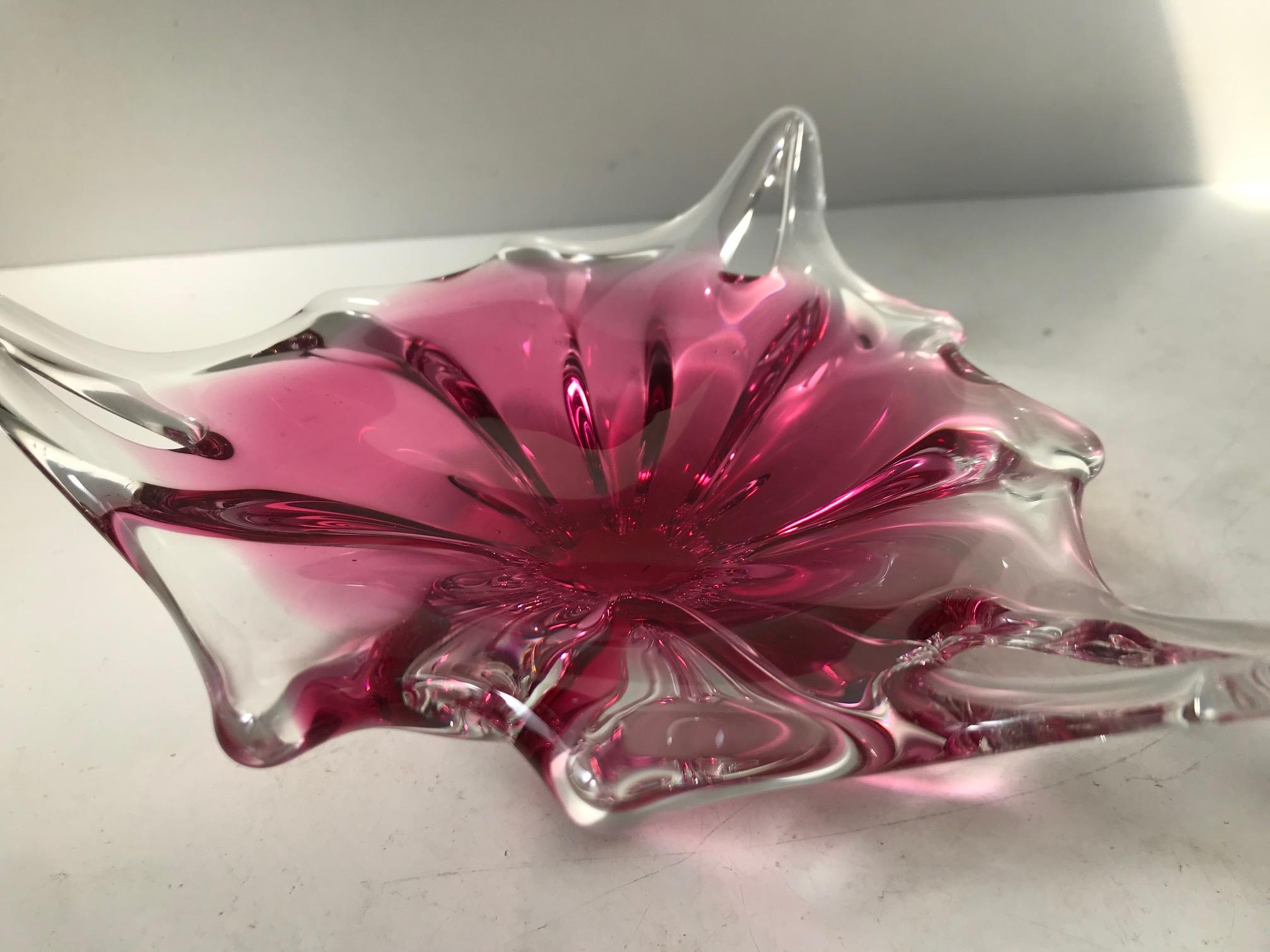 Vintage Pink Murano Bowl from Seguso, 1960s In Good Condition For Sale In Esbjerg, DK