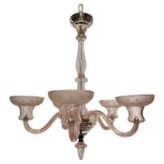 Vintage Pink Murano Chandelier