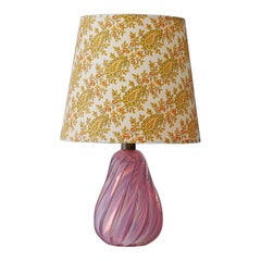 Vintage Pink Murano Table Lamp