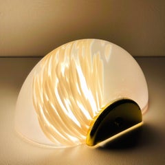 Vintage pink murano wall lamp Italy 1970s