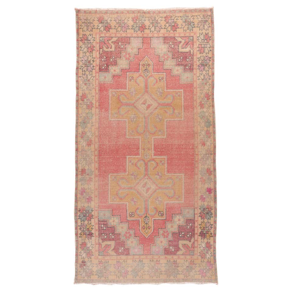 Pink Bohemian Tulu Shag Runner, Boho Chic, Angora For Sale at 1stDibs