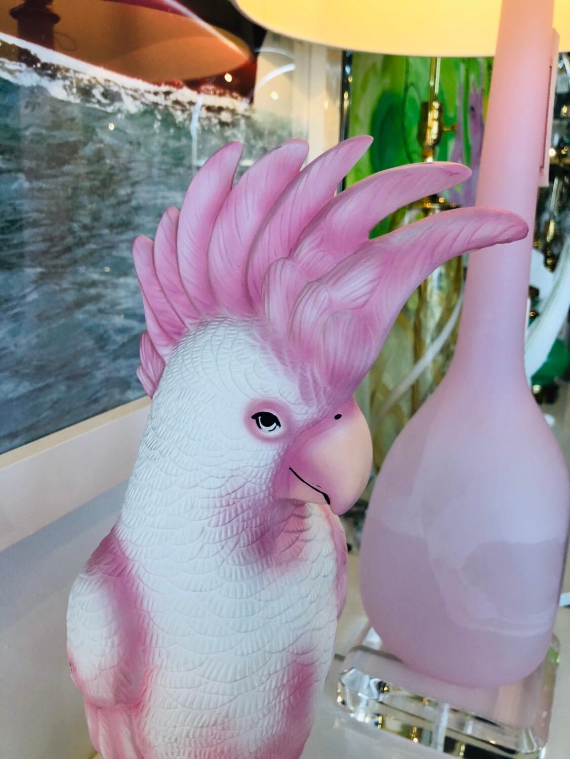 pink parrot lamp