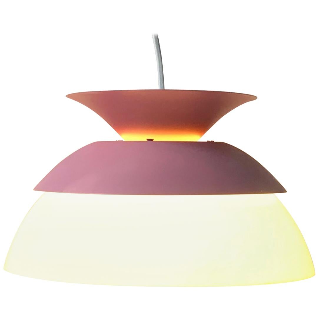 Vintage Pink Pendant Lamp from Nordisk Solar, 1980s For Sale