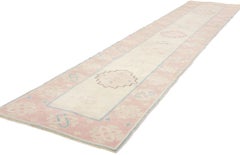 Vintage Pink Persian Hamadan Rug Carpet Runner with Modern Style