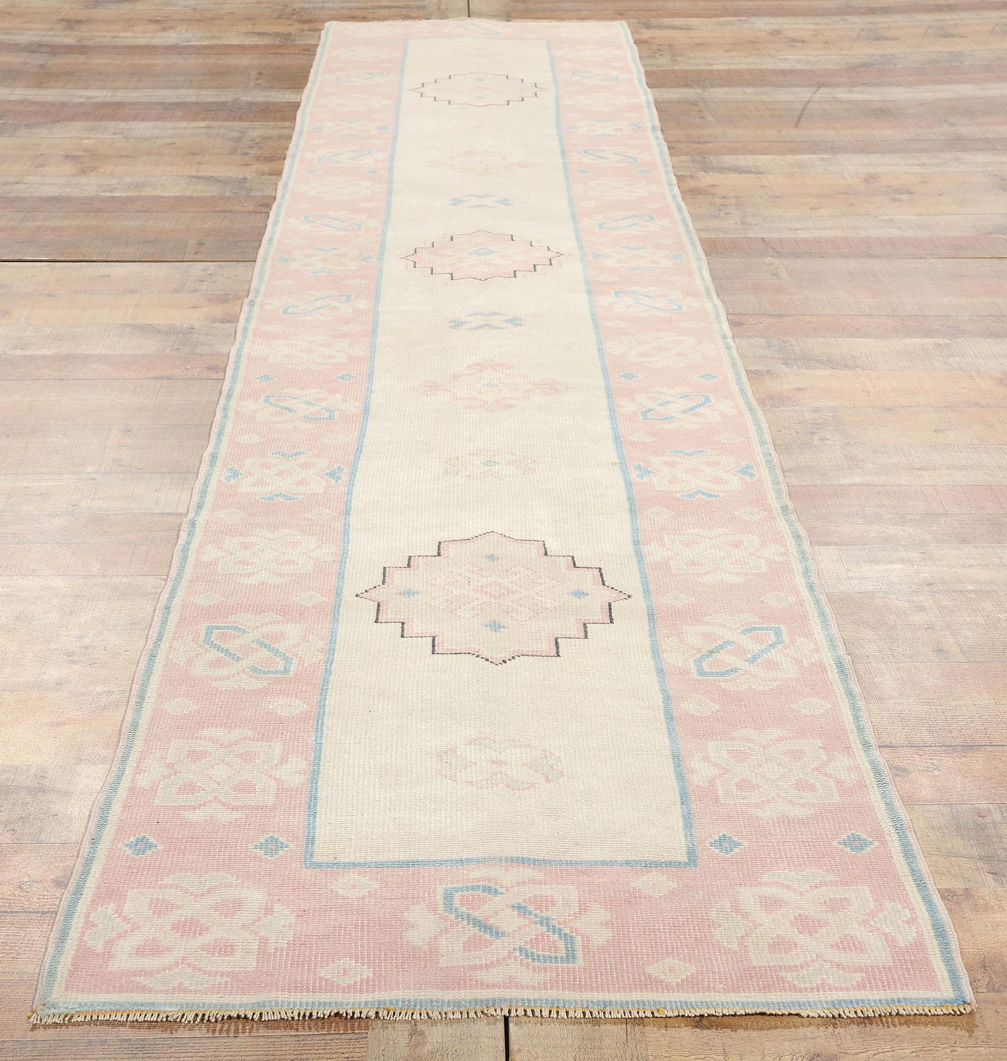 Vintage Pink Persian Hamadan Rug Carpet Runner For Sale 1