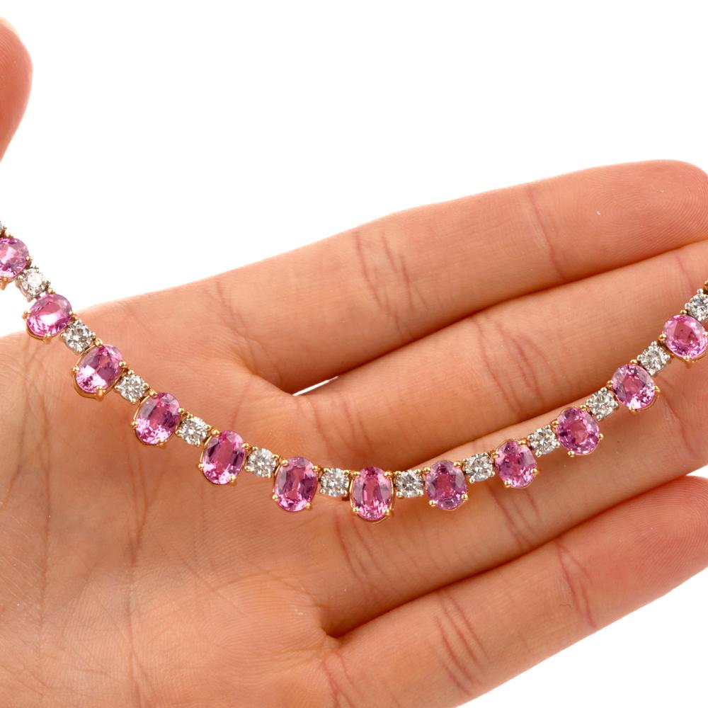 pink sapphire necklace pink sapphire necklace