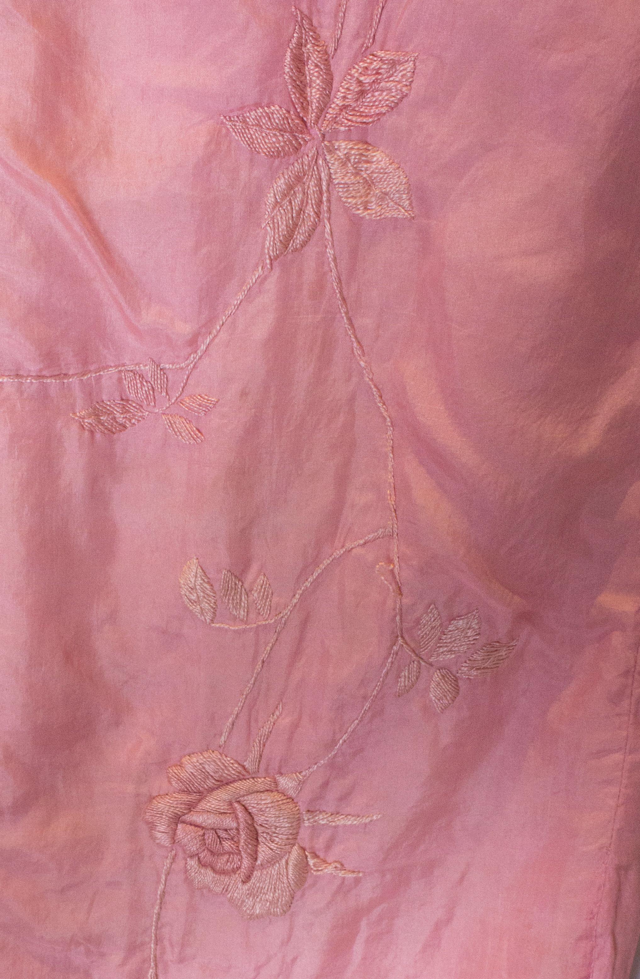 Vintage Pink Silk Kimono 5