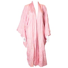 Antique Pink Silk Kimono