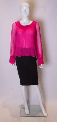 Vintage Pink Silk Top