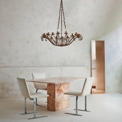 Vintage Pink Terrazzo Style Stone Dining Table or Desk