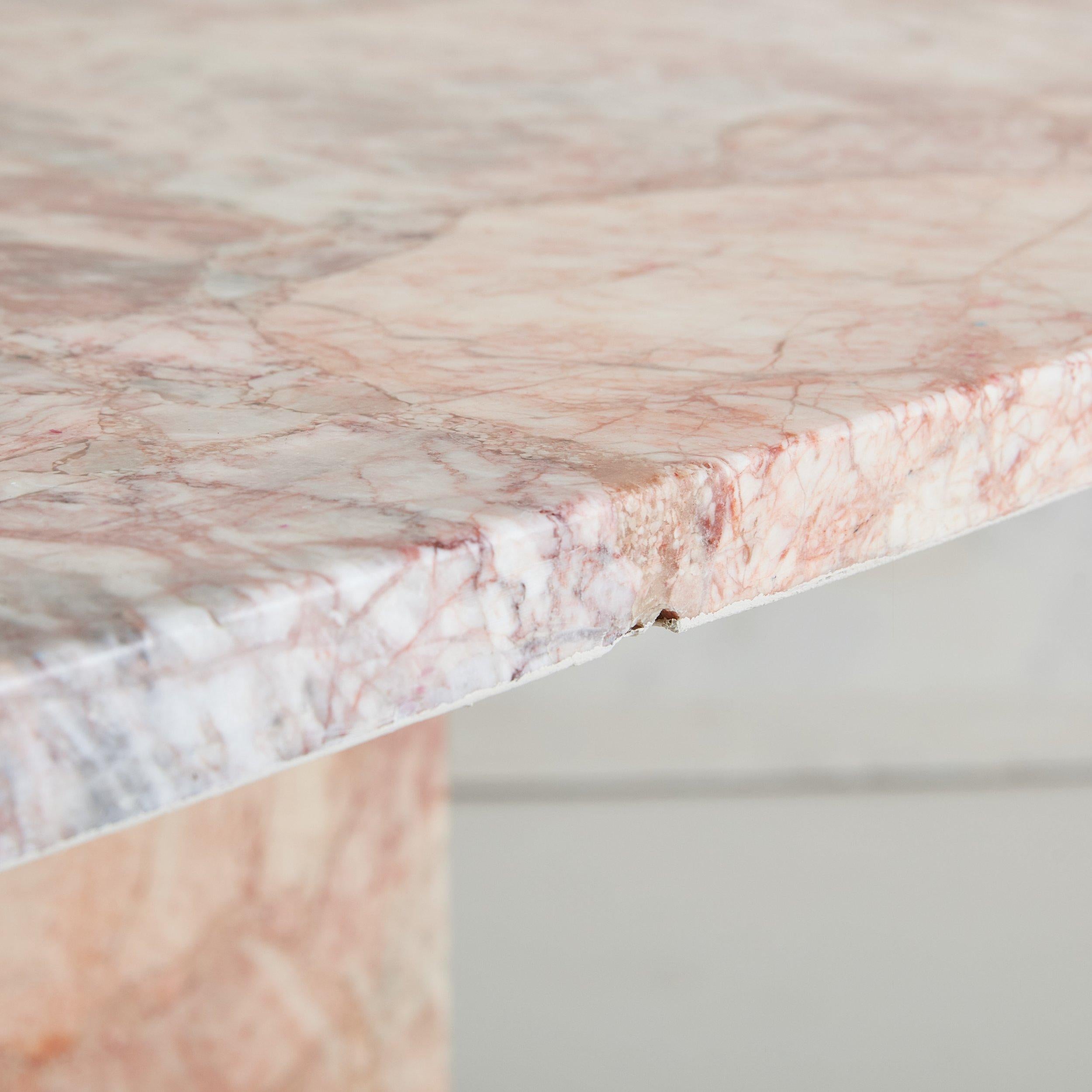 Vintage Pink Terrazzo Style Stone Dining Table or Desk For Sale 1