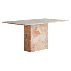Vintage Pink Terrazzo Style Stone Dining Table or Desk
