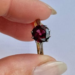 Vintage Pink Tourmaline and 18 Carat Gold Solitaire
