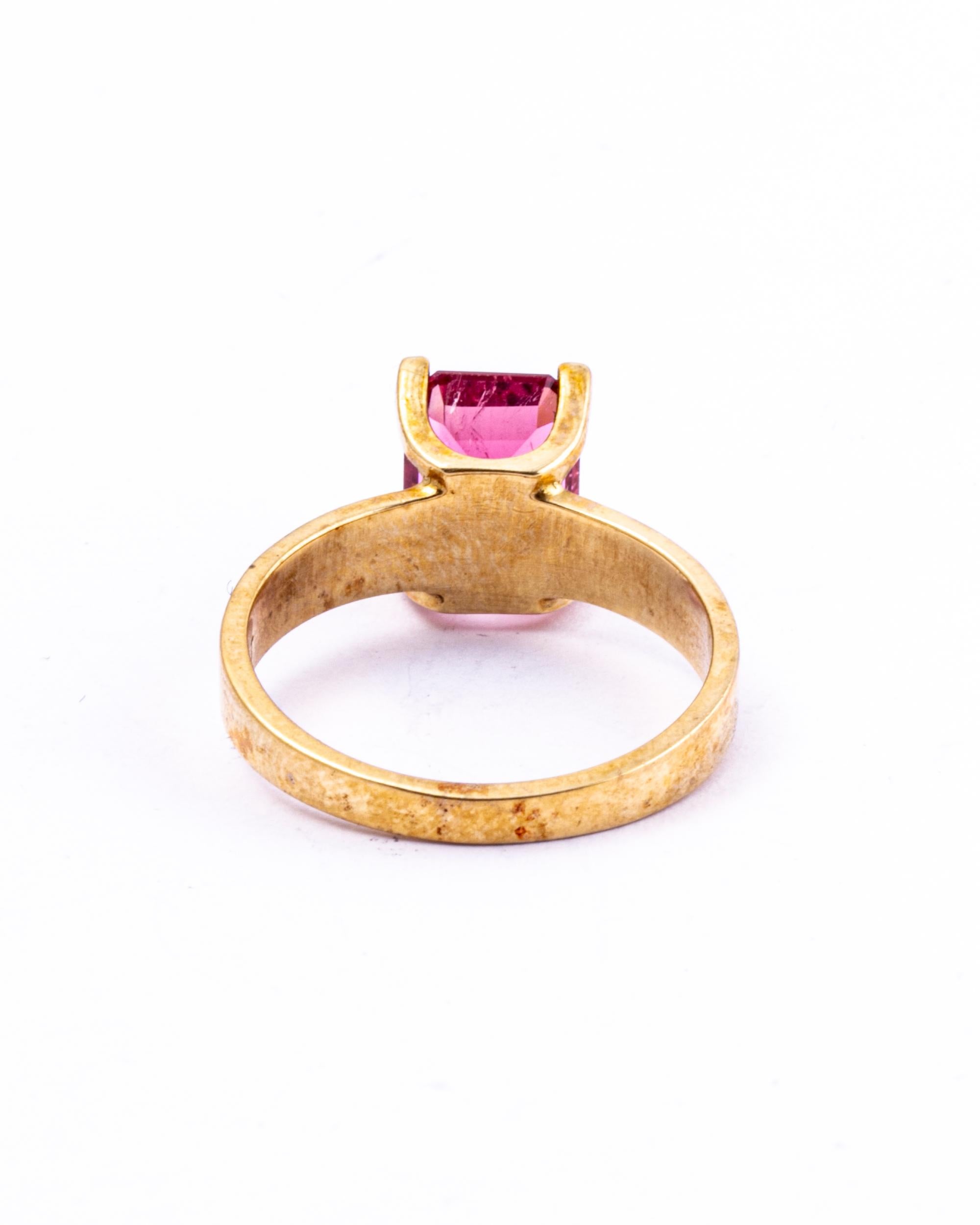 pink tourmaline ring vintage