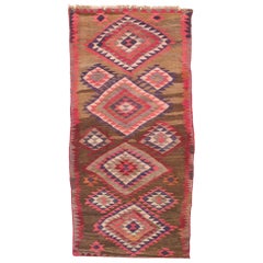 Vintage Pink Tribal Kilim Rug
