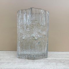 Vintage ‘Pinus’ Glass Vase by Tapio Wirkalla for Iitalla Finland , 1970s