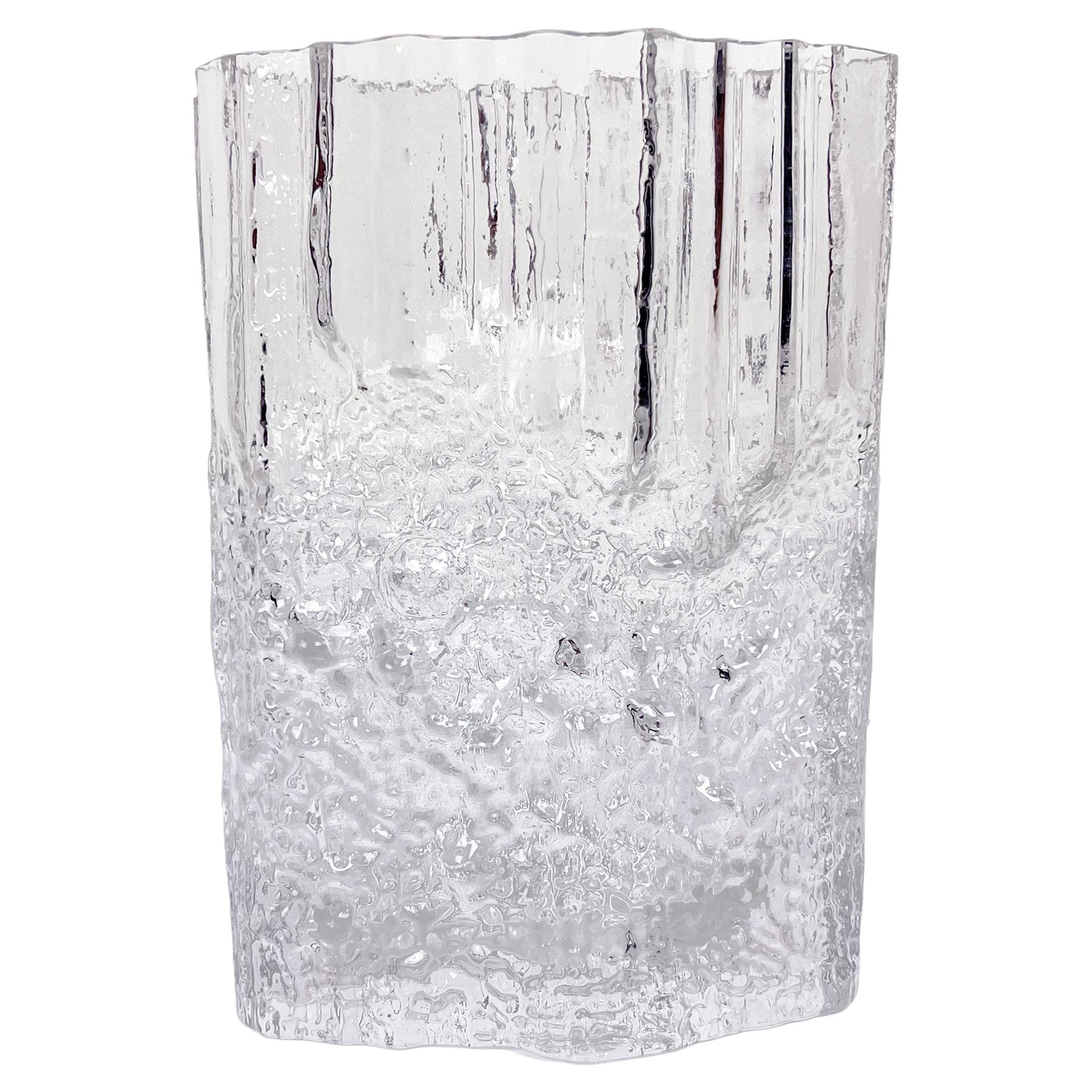 Vaso di vetro vintage "Pinus" di Tapio Wirkalla per Iitalla