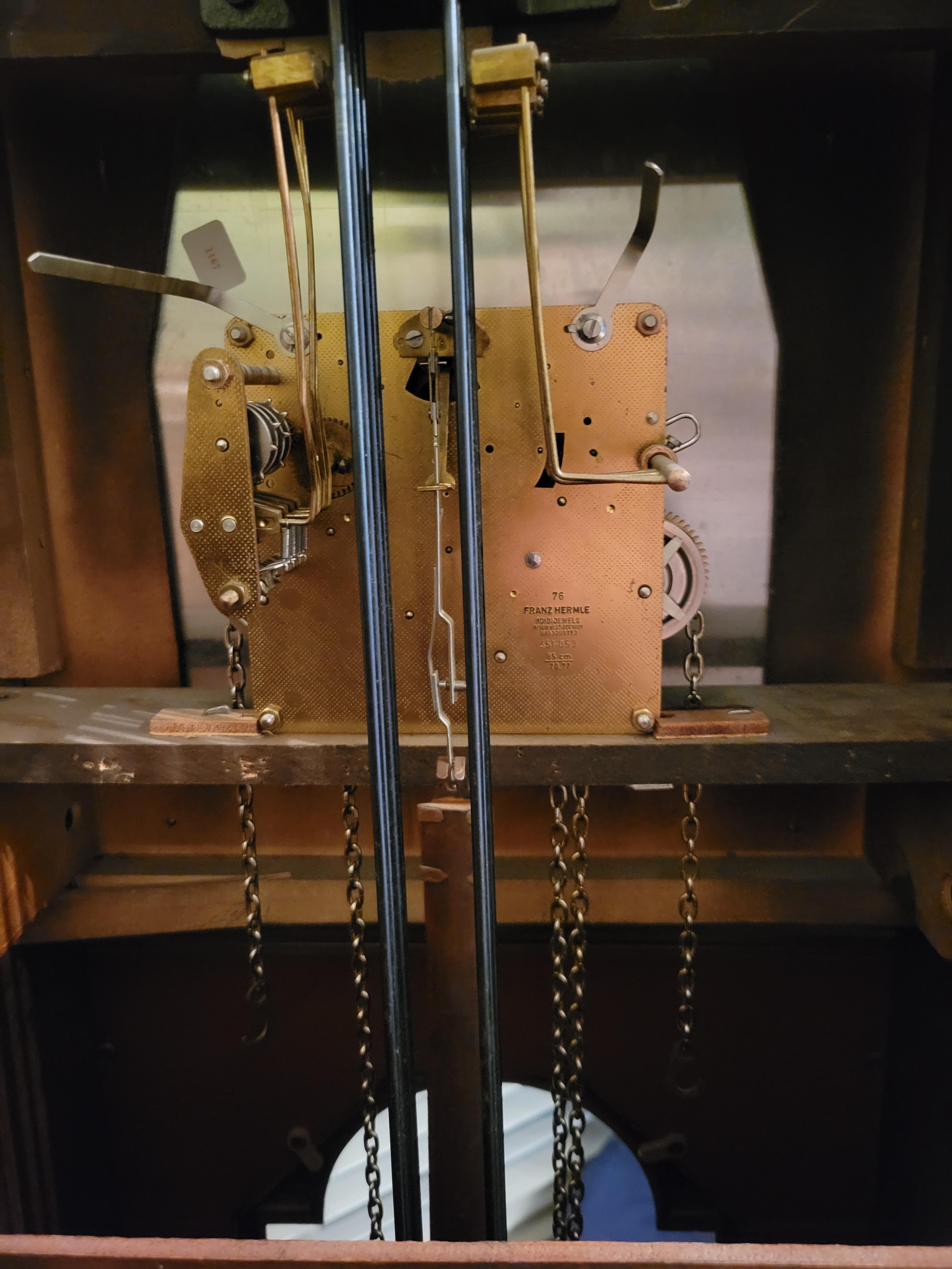 Horloge de grand-père Piper, Mouvement Hermle avec carillon Westminster. Bon état - En vente à Phoenix, AZ
