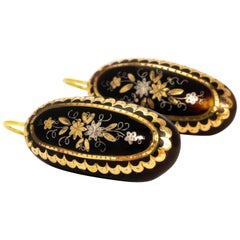 Vintage Pique Gold Overlay Earrings