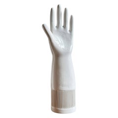 Vintage Pirelli Porcelain Glove Mould in White, Italy, 1980s