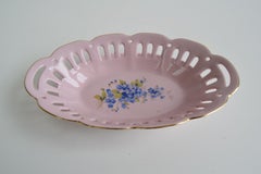 Bol vintage Pirken Hammer 1803, porcelaine rose de Tchécoslovaquie, circa 1980