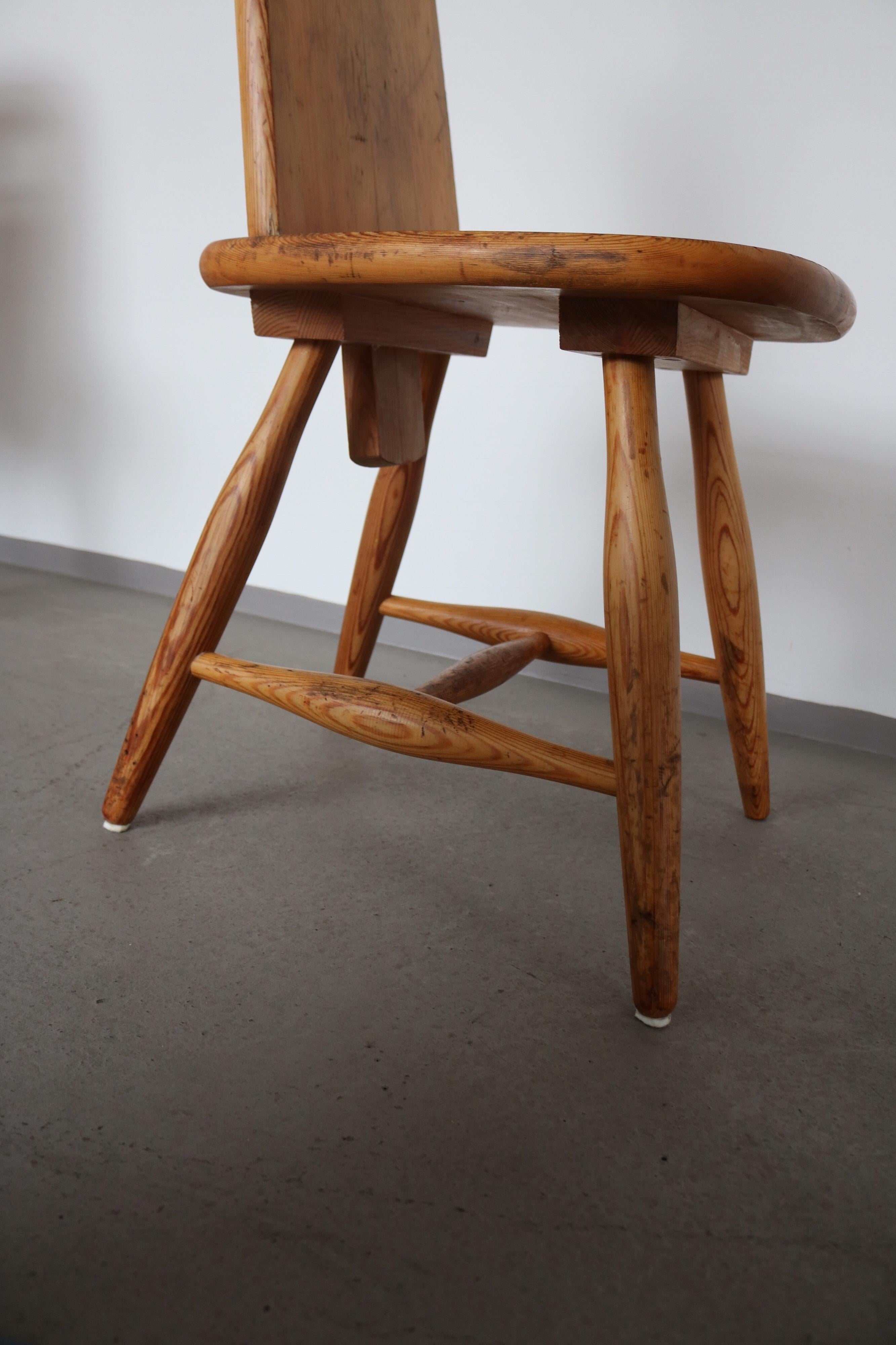 Vintage Pirrti Pinewood Dining Chairs by Eero Aarnio for Laukaan Puu, Set of 4 In Good Condition In Nürnberg, DE