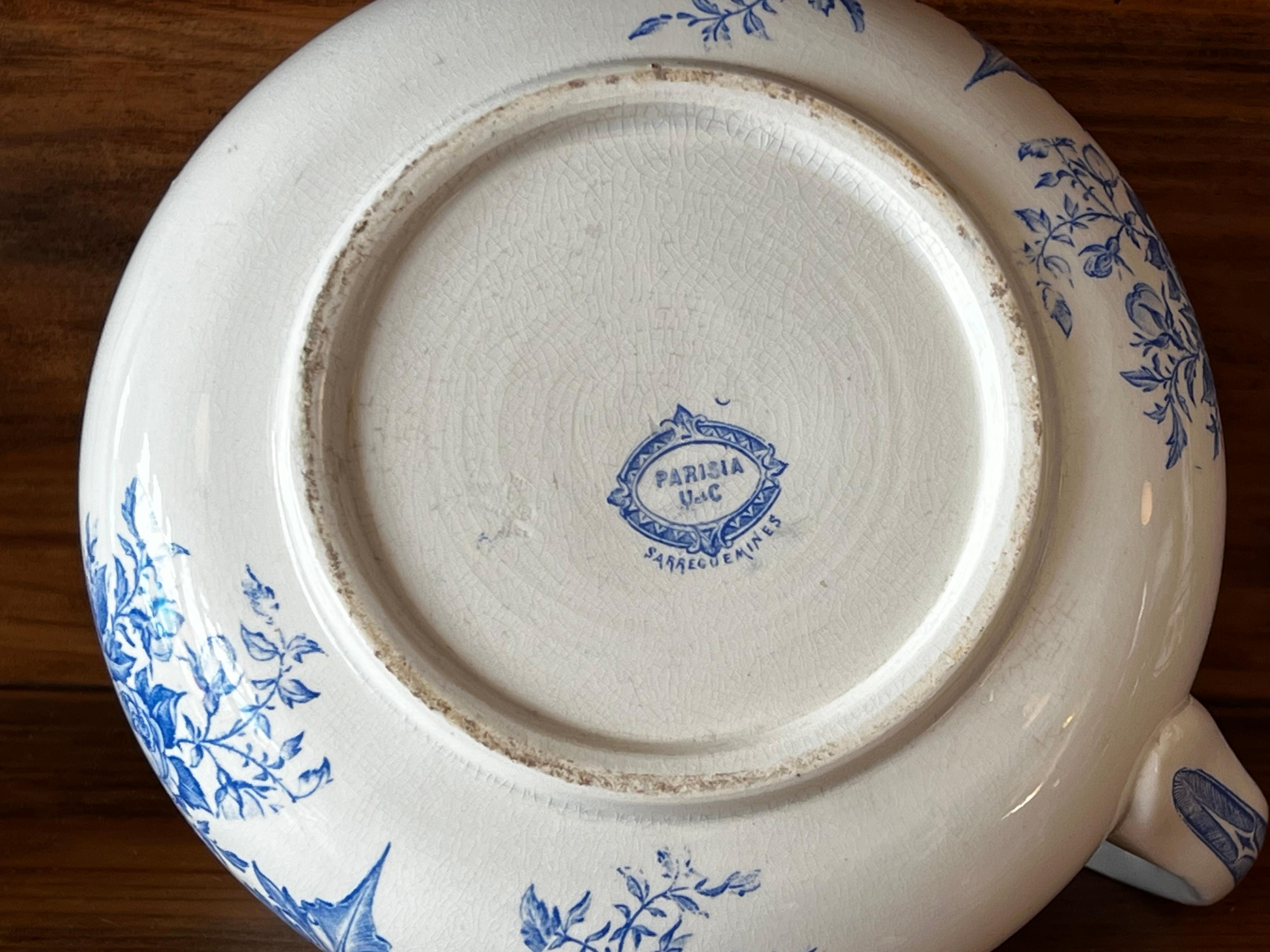 Vintage Krug des französischen Herstellers Sarreguemines Ende des 19. im Angebot 1