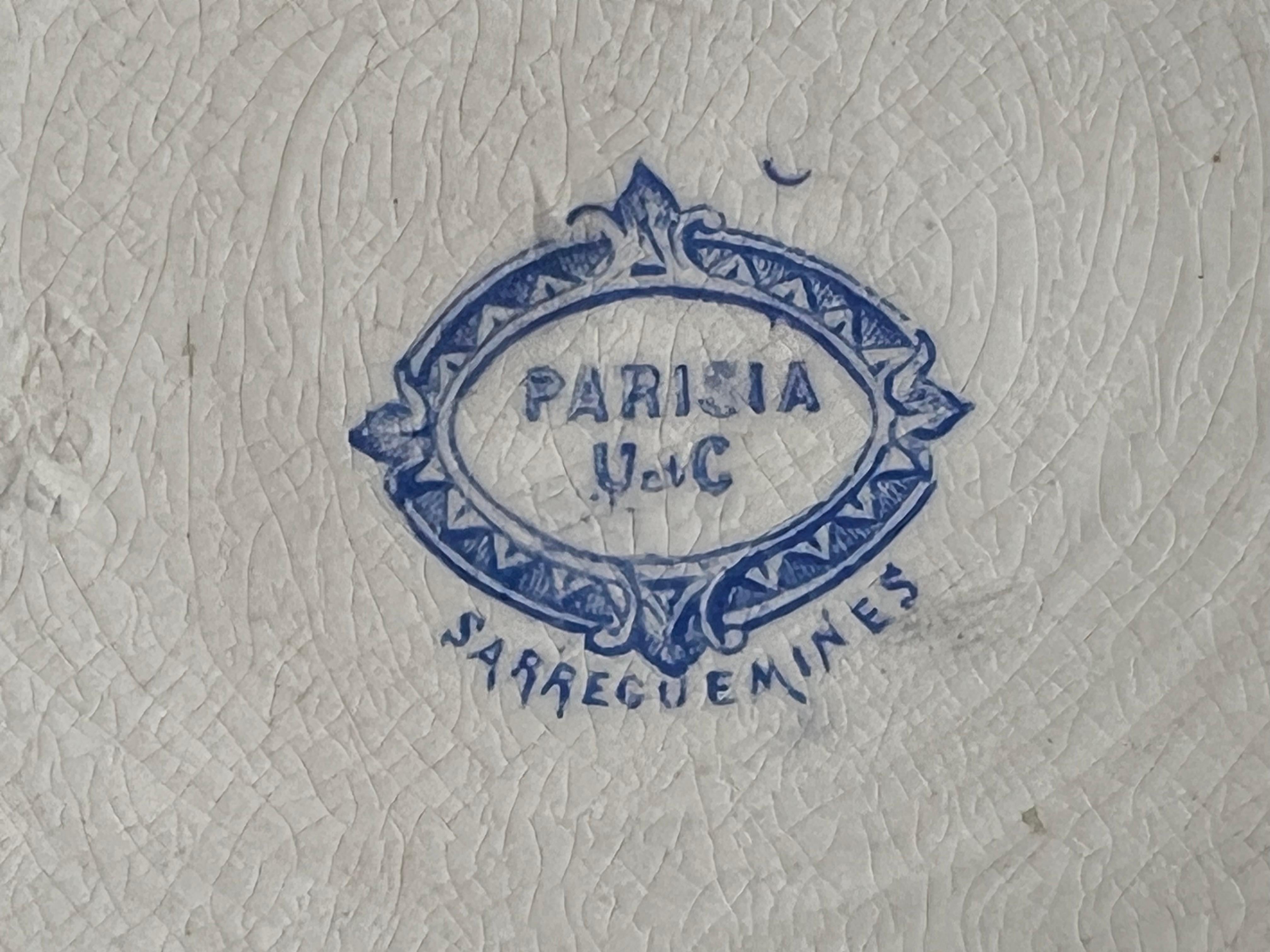 Vintage Krug des französischen Herstellers Sarreguemines Ende des 19. im Angebot 2