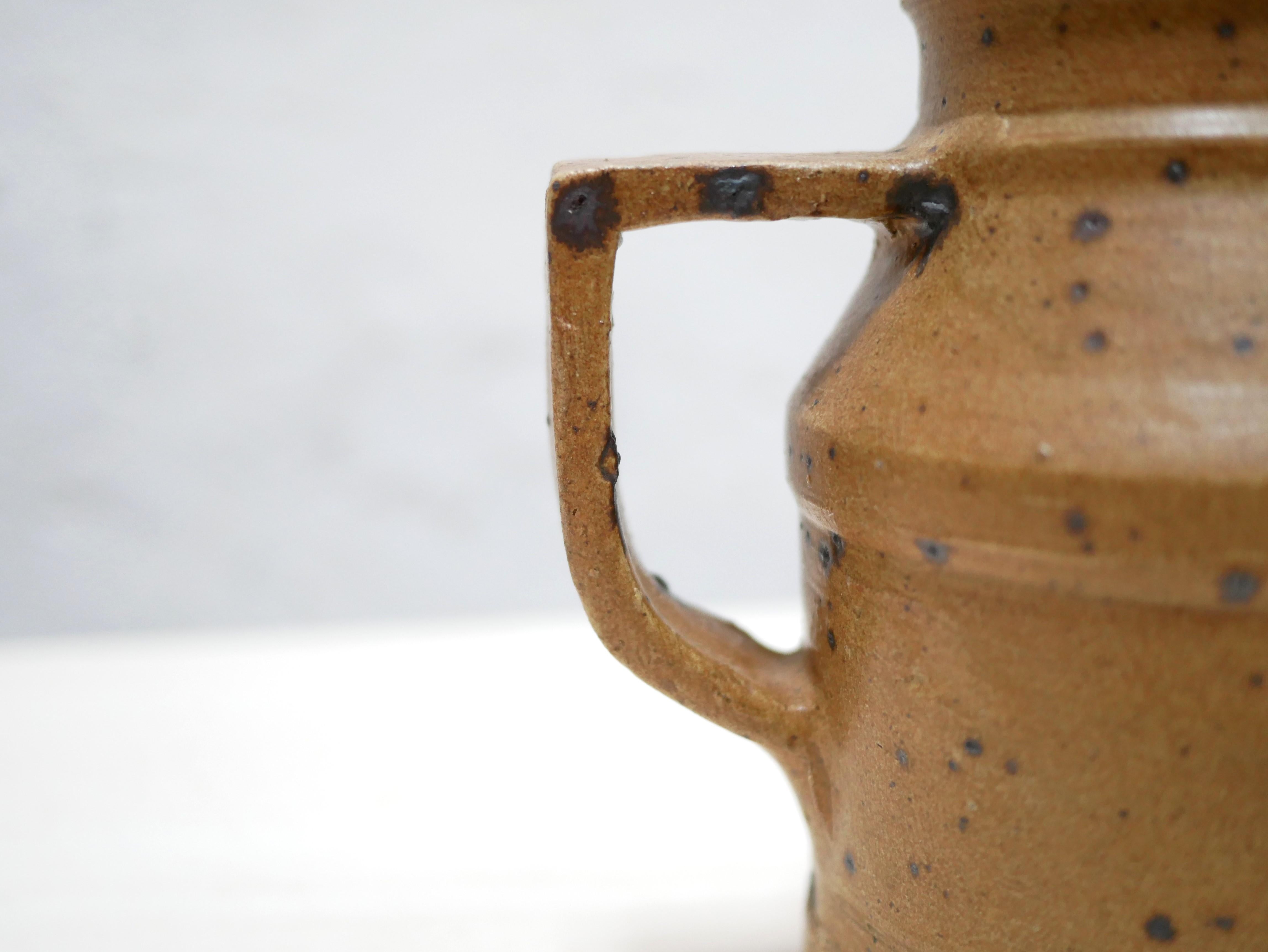 Stoneware Vintage pitcher in pyrite stoneware For Sale