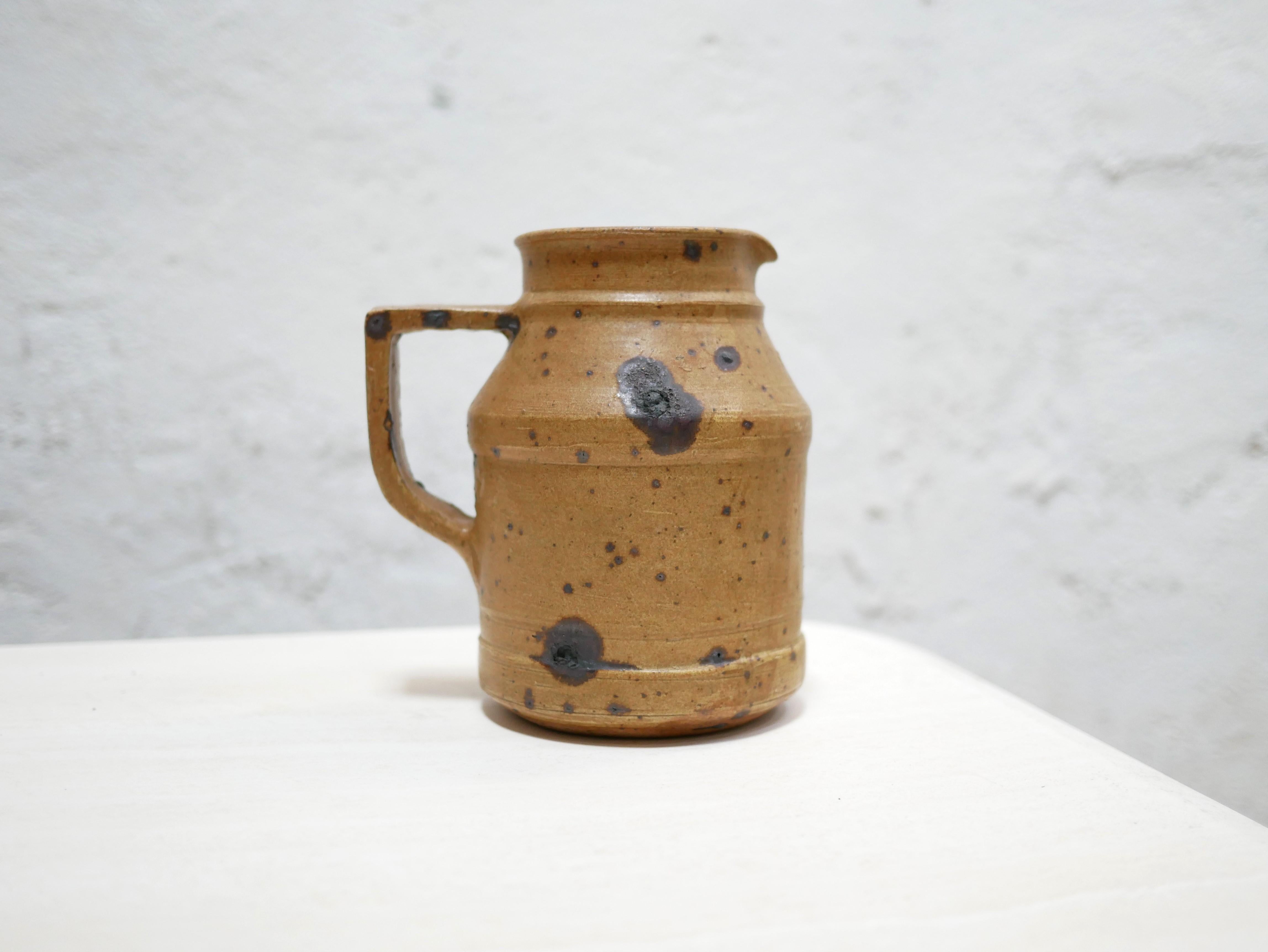 Vintage pitcher in pyrite stoneware For Sale 1