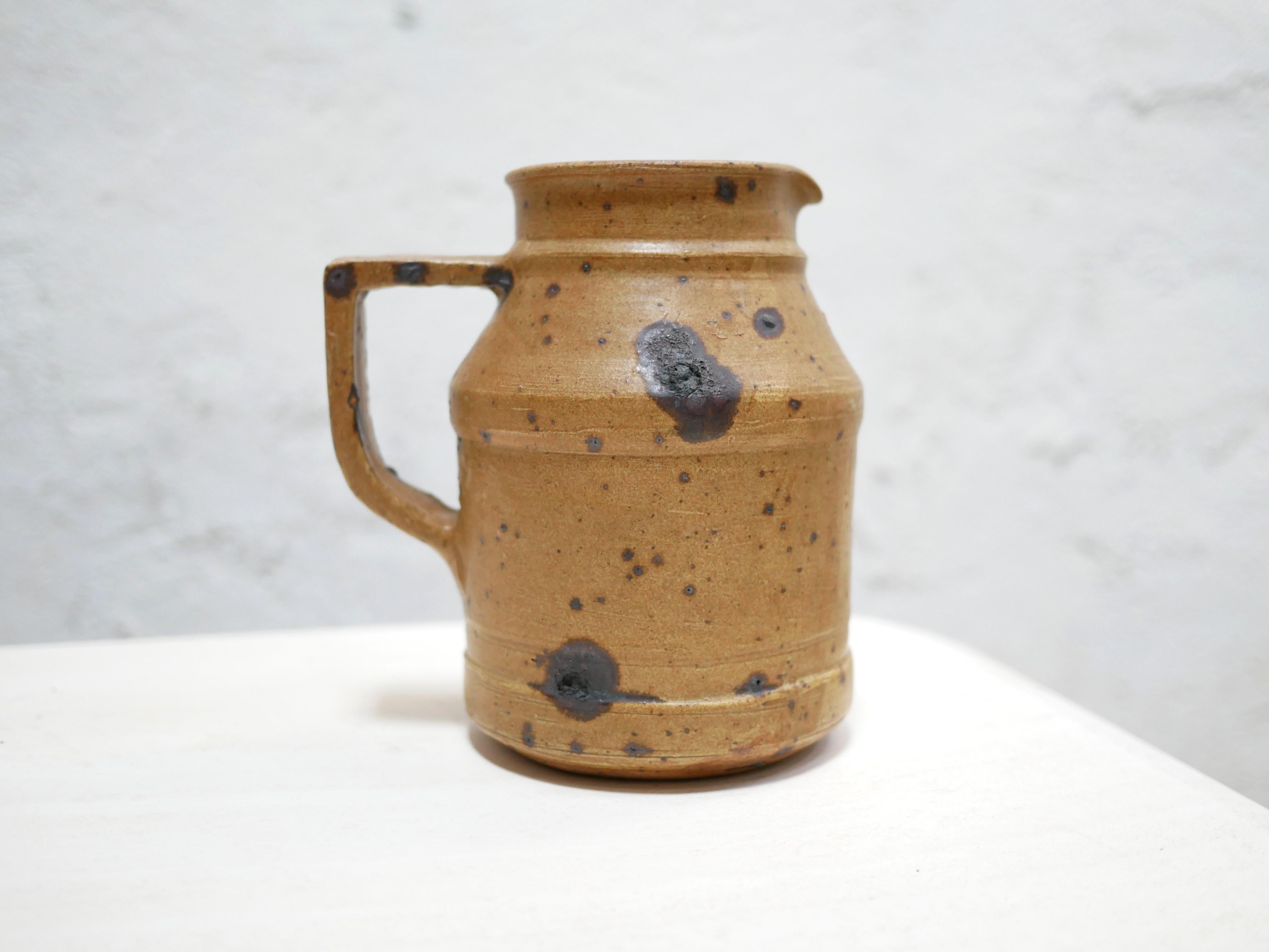 Vintage pitcher in pyrite stoneware For Sale 2