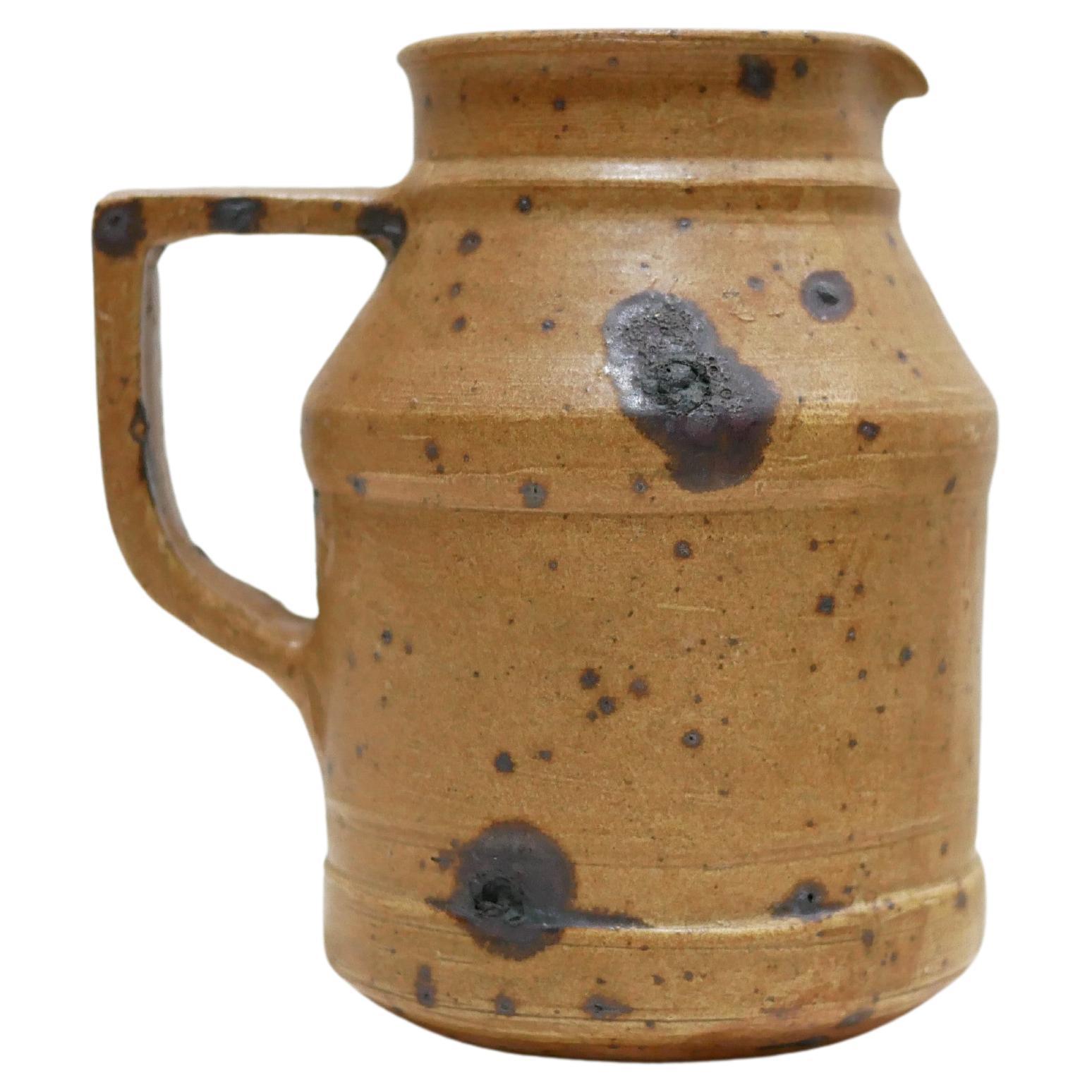 Vintage pitcher in pyrite stoneware For Sale