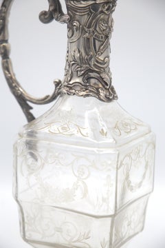 Vintage Pitcher in Silver and Crystal by Baracat