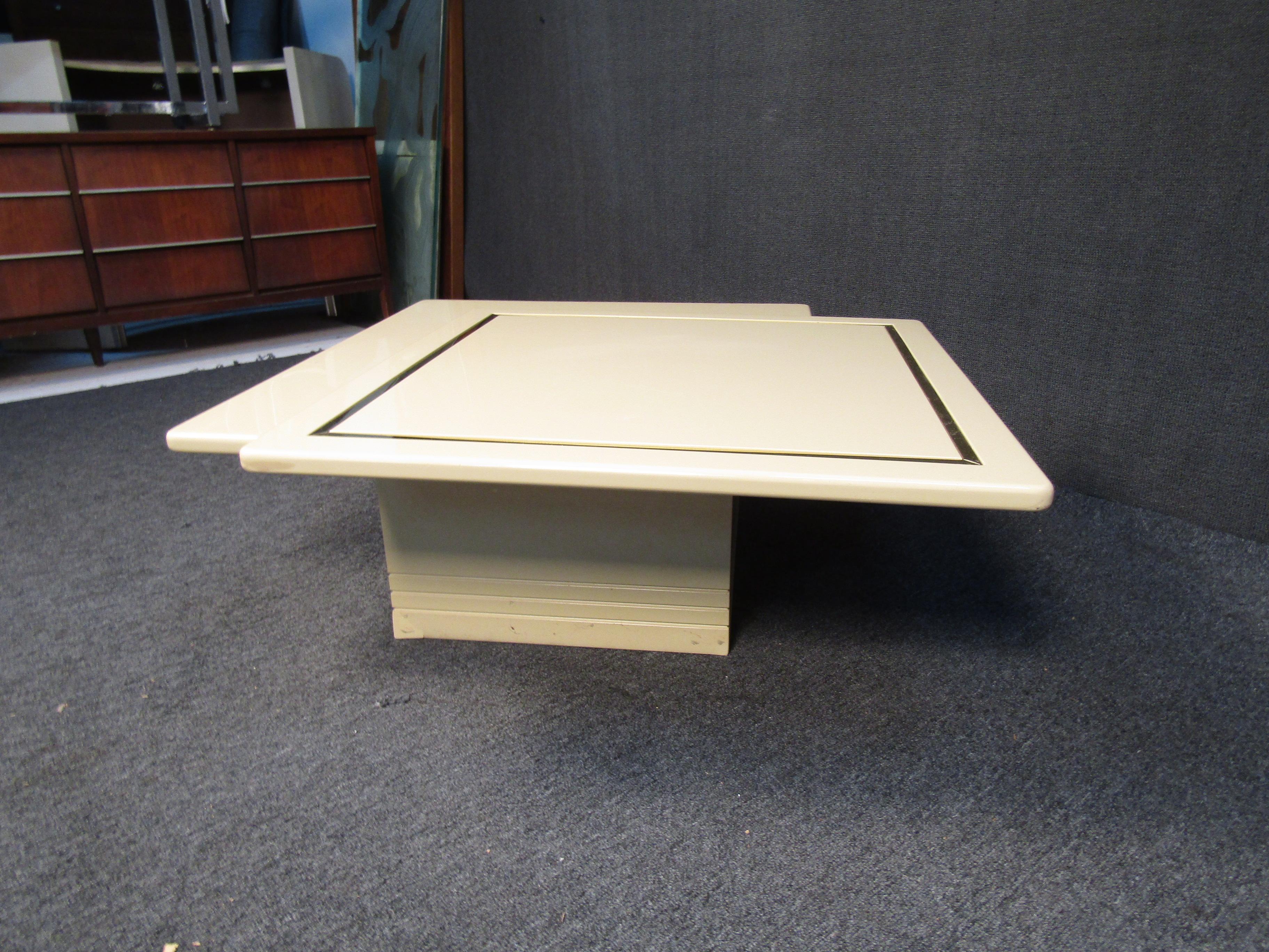 Mid-20th Century Vintage Pivoting Rougier Coffee Table For Sale