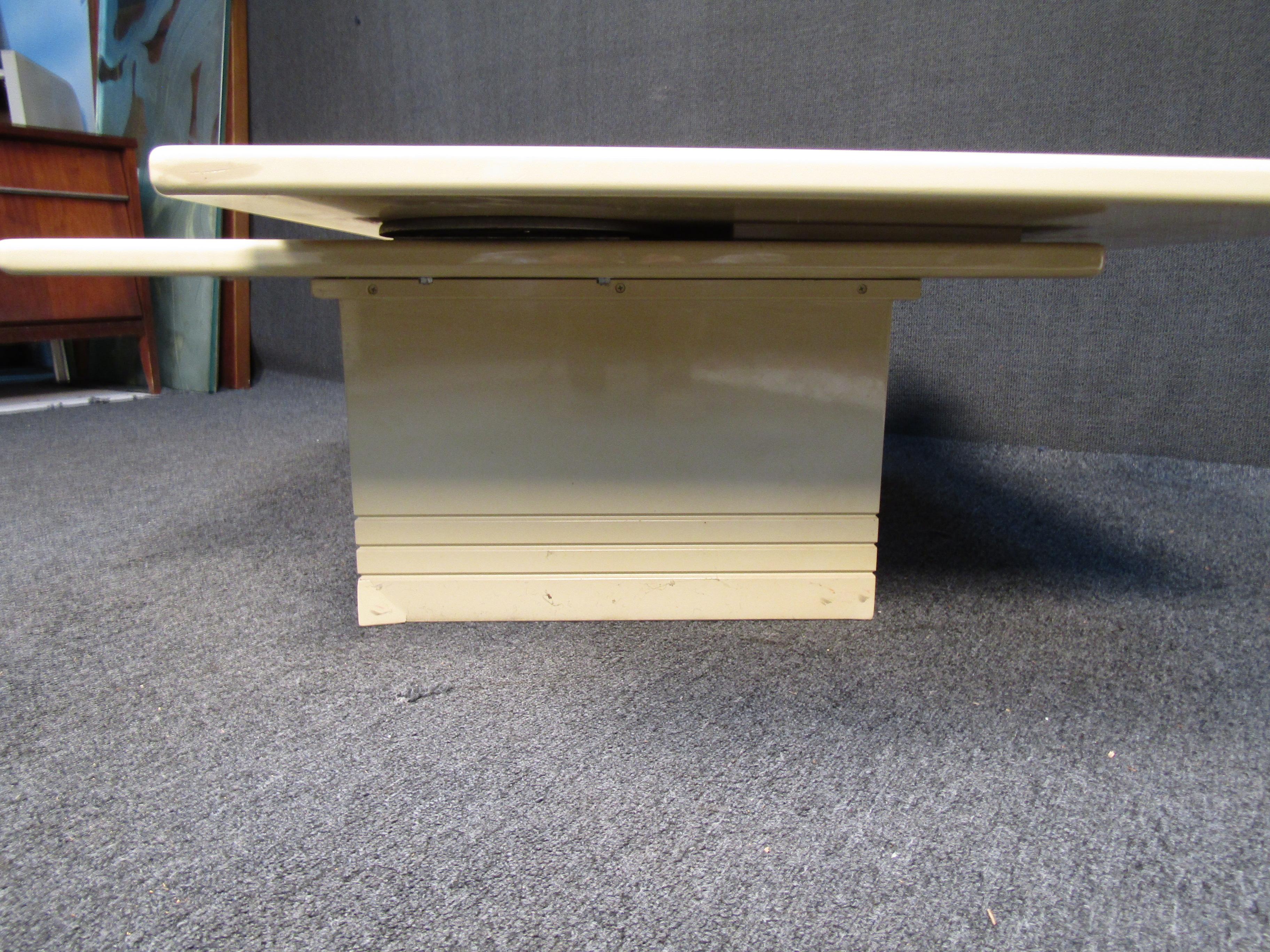 Vintage Pivoting Rougier Coffee Table For Sale 3
