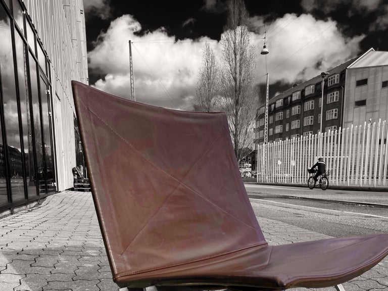 Vintage PK 22 Chocolate Brown Leather Chair by Poul Kjærholm, 1991 For