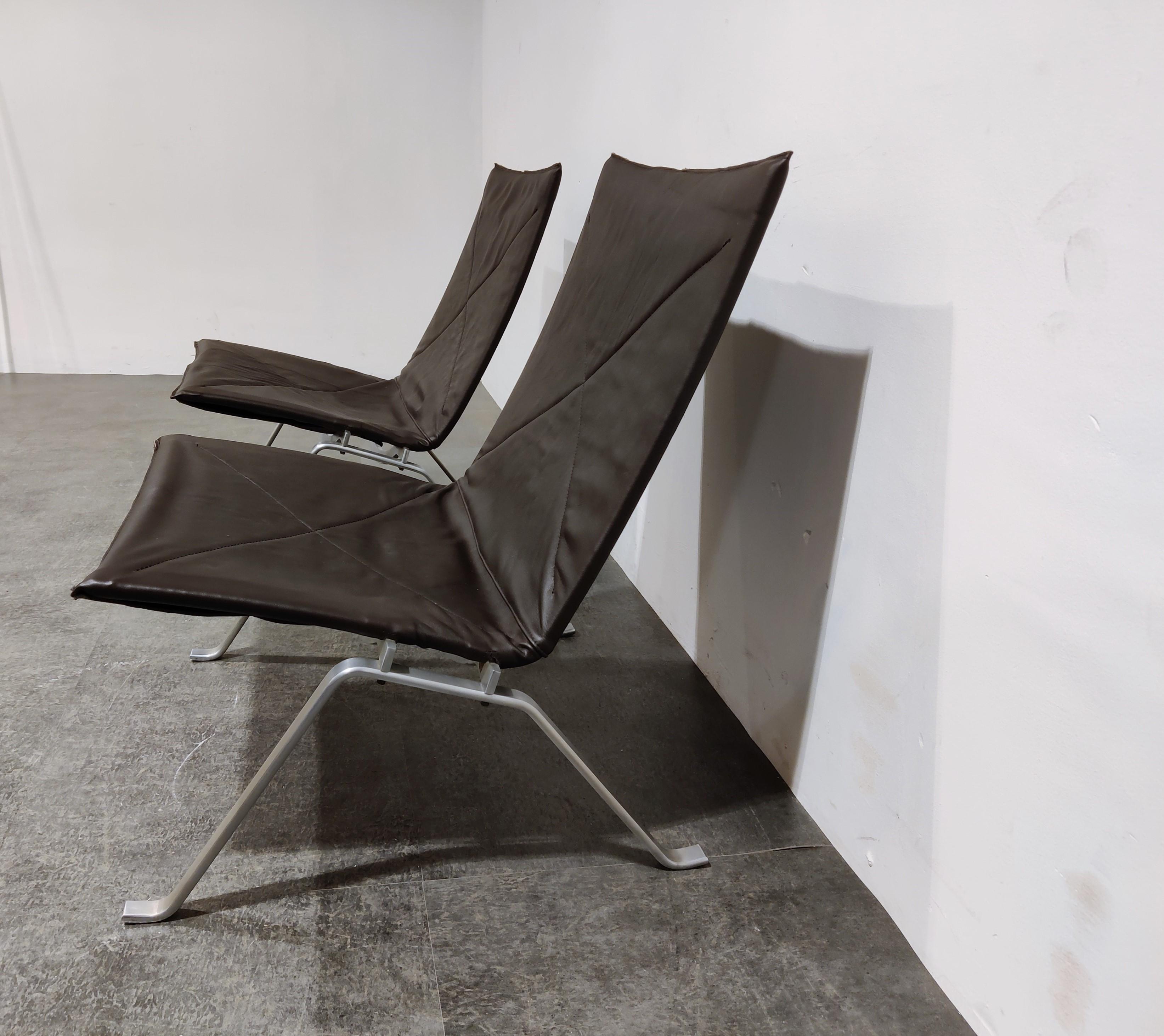 Mid-20th Century Vintage PK 22 Lounge Chairs by Poul Kjærholm for E. Kold Christensen, Set of 2
